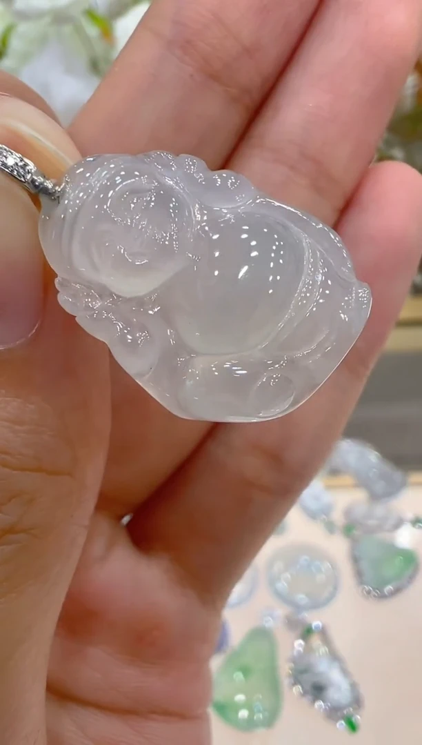 翡翠18K金镶嵌吊坠(不含链)多样性团购发一件