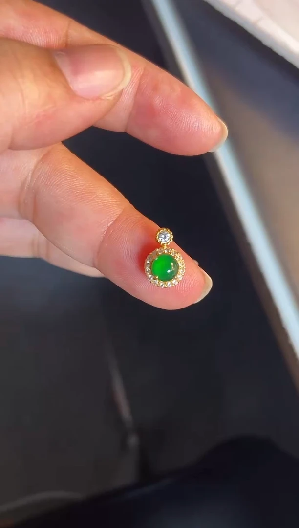 吊坠(不含链)银S925镶嵌翡翠1