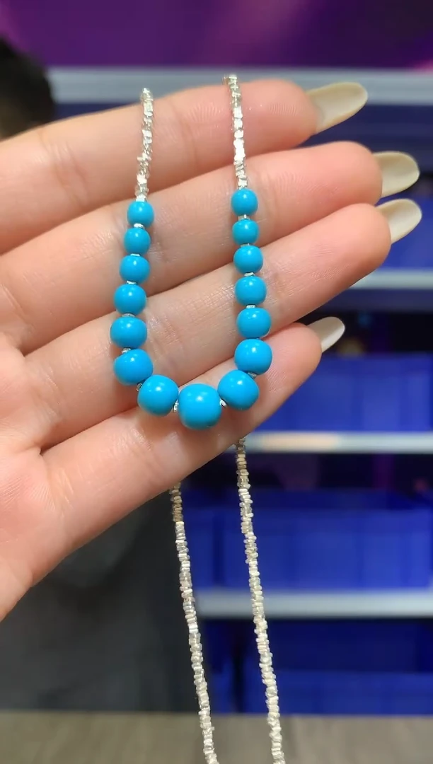 银S925镶嵌绿松石颈饰【宝石世家严选】