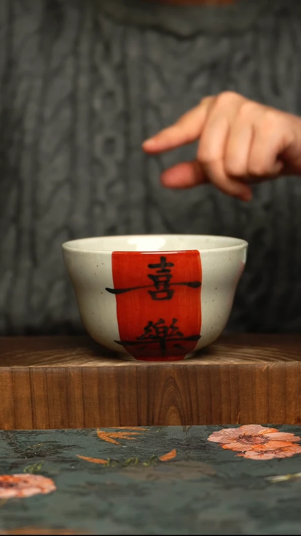 杯釉下彩手工手绘同款陶器