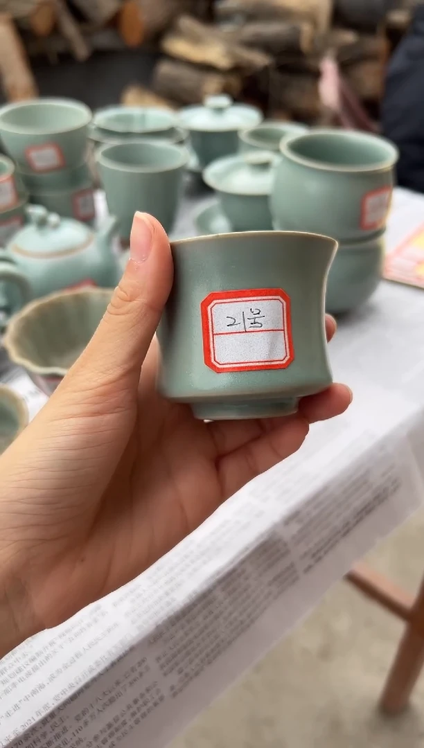 杯子原产地柴烧束腰杯21号