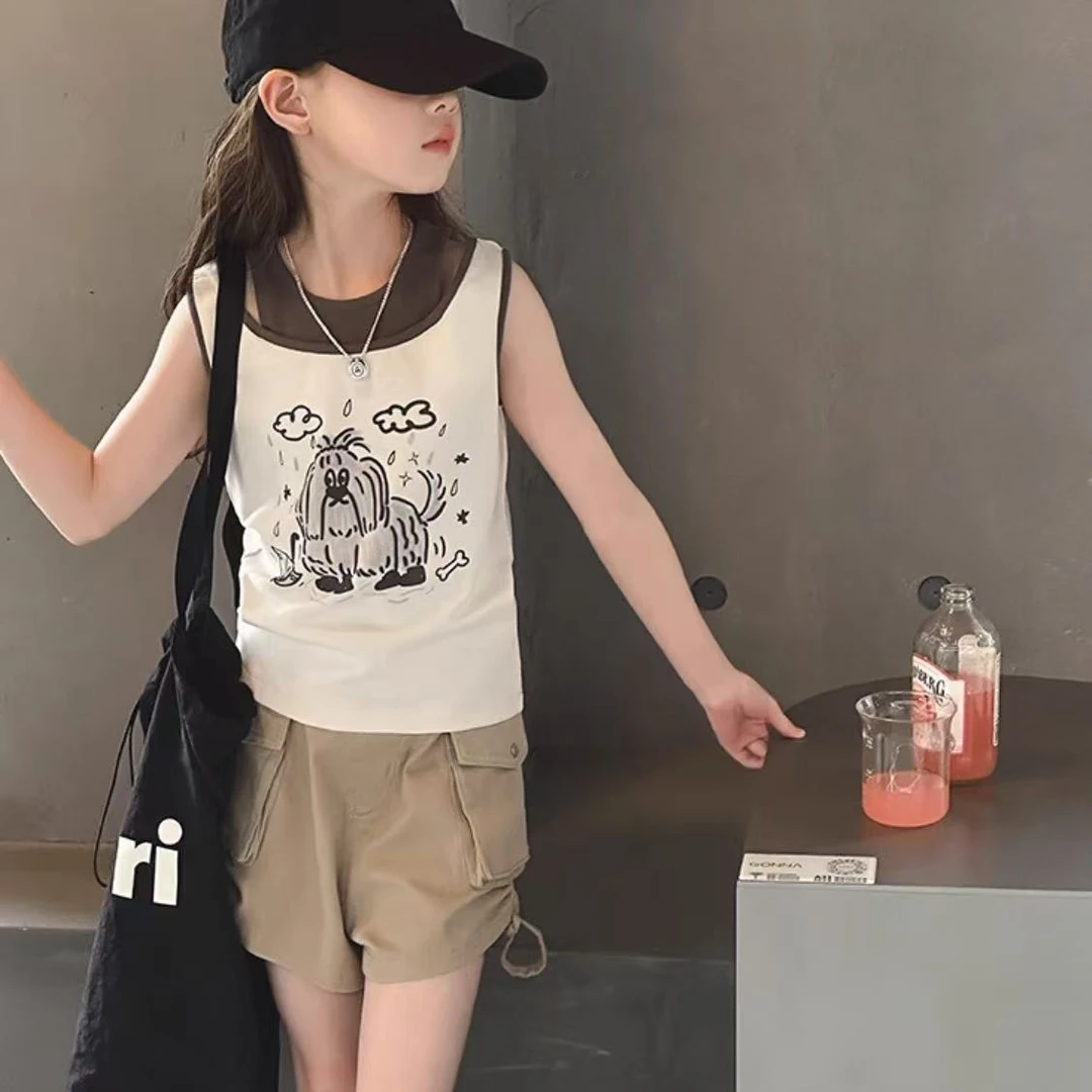 508495  韩版男童女童休闲舒适时尚洋气百搭背心