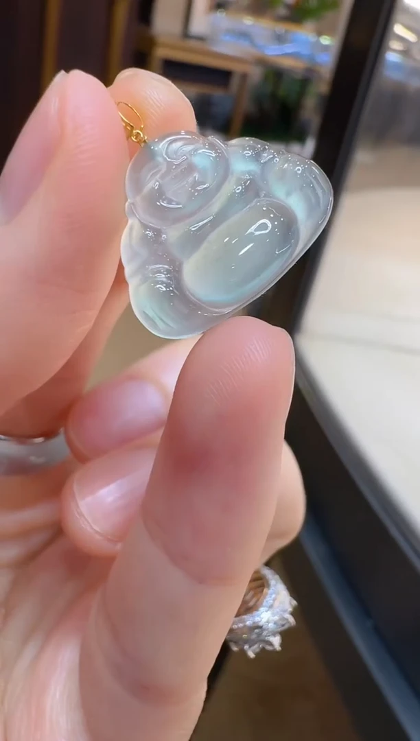 翡翠18K金镶嵌吊坠(不含链)多样性团购发一件