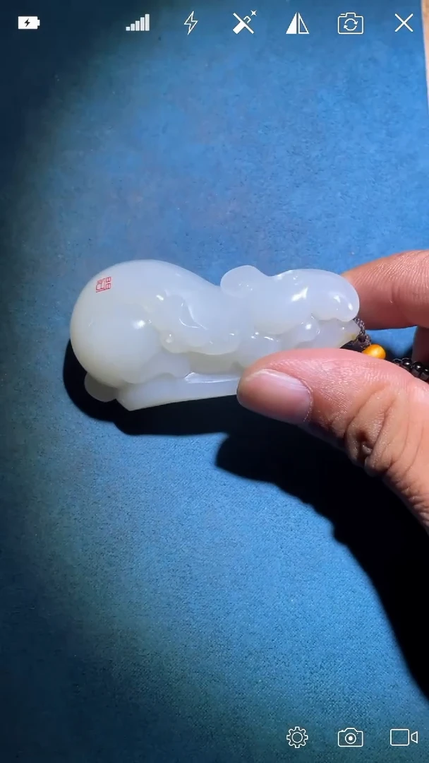 未镶嵌和田玉把件LJ   鼠你有钱