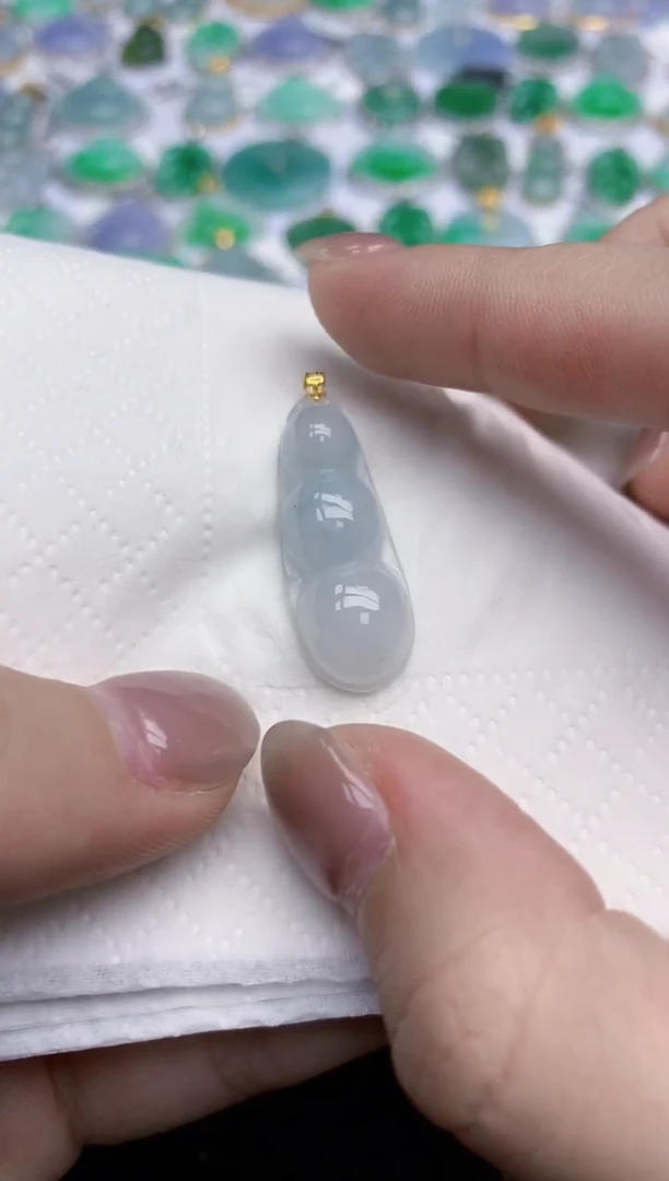 【闪购商品】翡翠颈饰18K金镶嵌天然翡翠A货