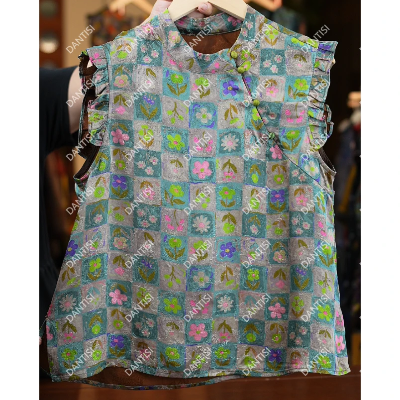 雾岛《非遗美学》1500新中式国风盘扣减龄时尚百搭上衣