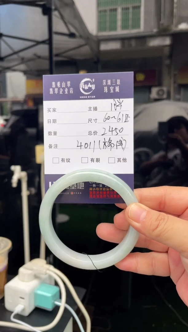 未镶嵌手镯翡翠W 60正圈 4011