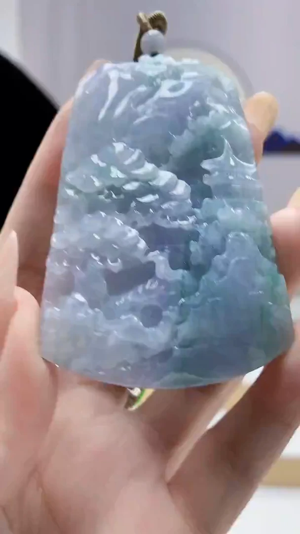 未镶嵌定制翡翠4829DD-毛货挂件80