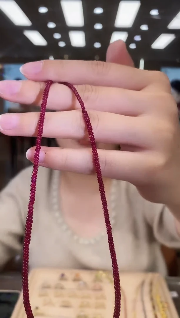 18K金镶嵌项链红宝石03