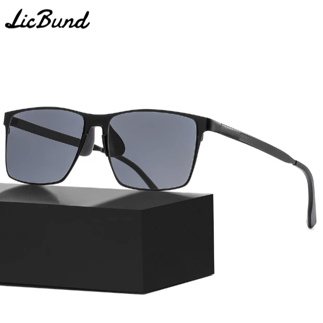 高档男士商务高清尼龙偏光太阳镜舒适无压痕鼻托男款复古墨镜超轻