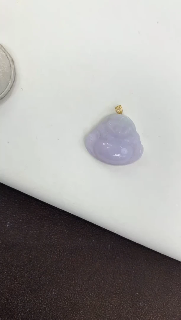 颈饰18K金镶嵌翡翠天然缅甸a货翡翠(多样性发其一)