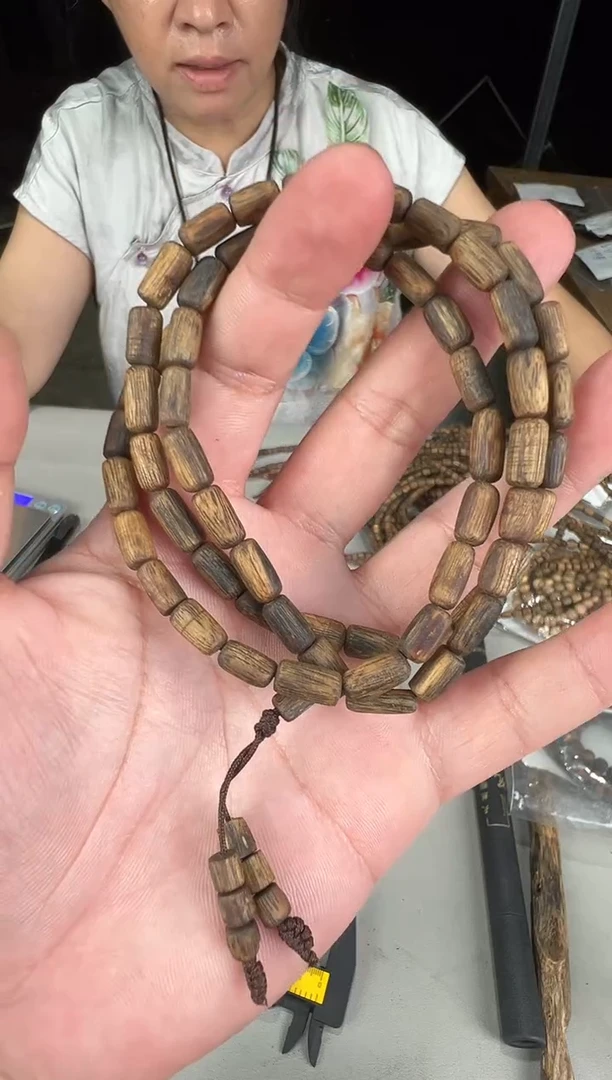 沉香手串奇楠沉香桶珠多圈手串多样性发一