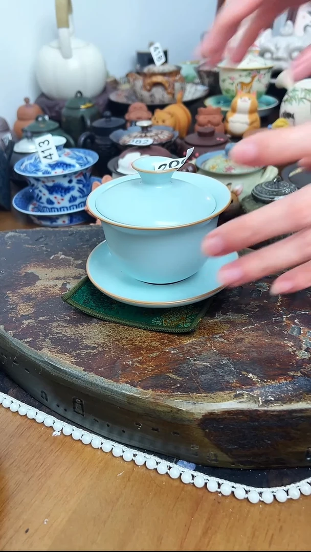 【茶瓷物语】青瓷盖碗