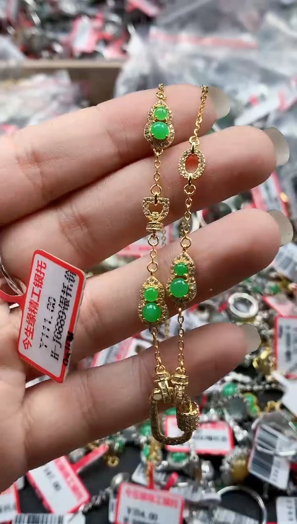 银S925镶嵌戒指翡翠天然A货缅甸翡翠