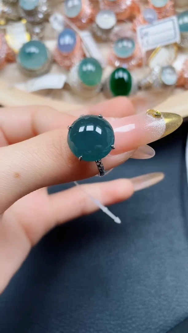 【闪购商品】翡翠戒指银S925镶嵌翡翠