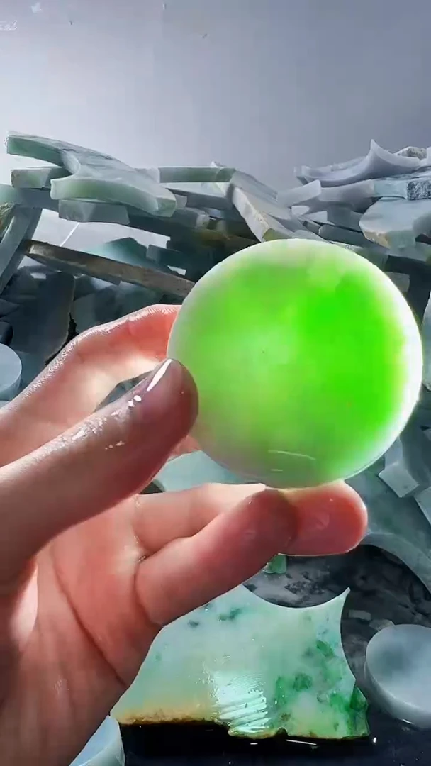 裸石翡翠缅甸翡翠A货文879