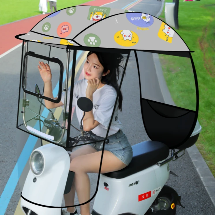 电动车雨棚篷电瓶车摩托车雨棚防晒挡雨遮阳雨棚可拆安全新款加大