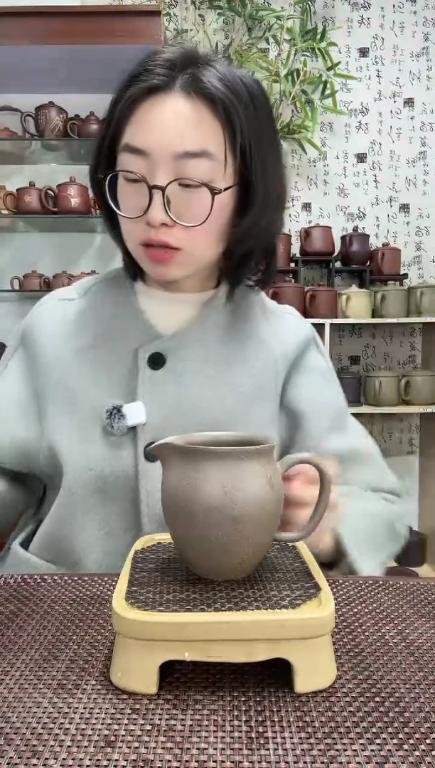 【闪购商品】紫砂茶杯宜兴紫砂蟹壳青公道杯无礼盒
