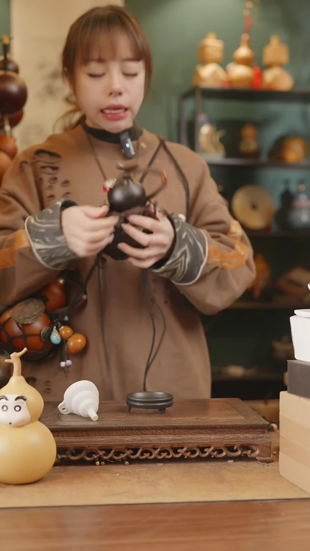 【闪购商品】11号精品天然大漆工艺防渗内胆酒葫芦~