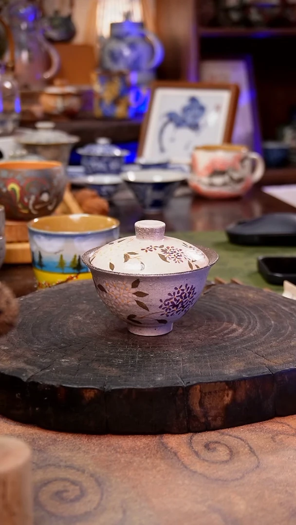 杯子绣球花手工手绘手工手绘