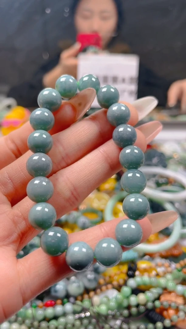 【闪购商品】翡翠颈饰未镶嵌10MM/F/翡翠A货一图一物