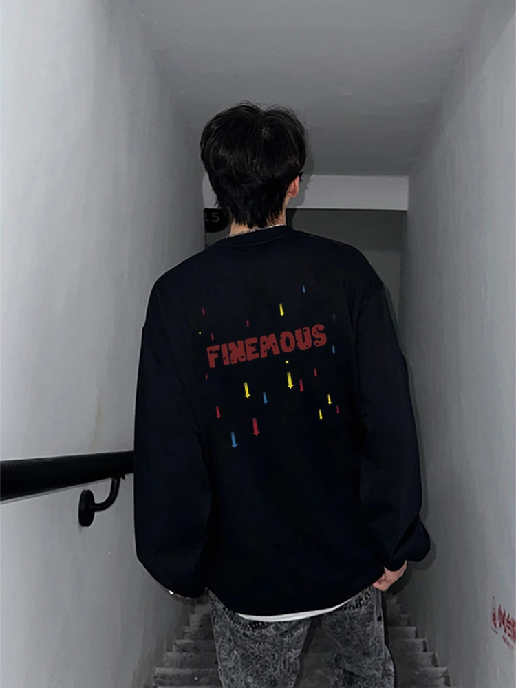 【100%重磅纯棉】美式cleanfit长袖T恤简约运动休闲秋季宽松透气ins