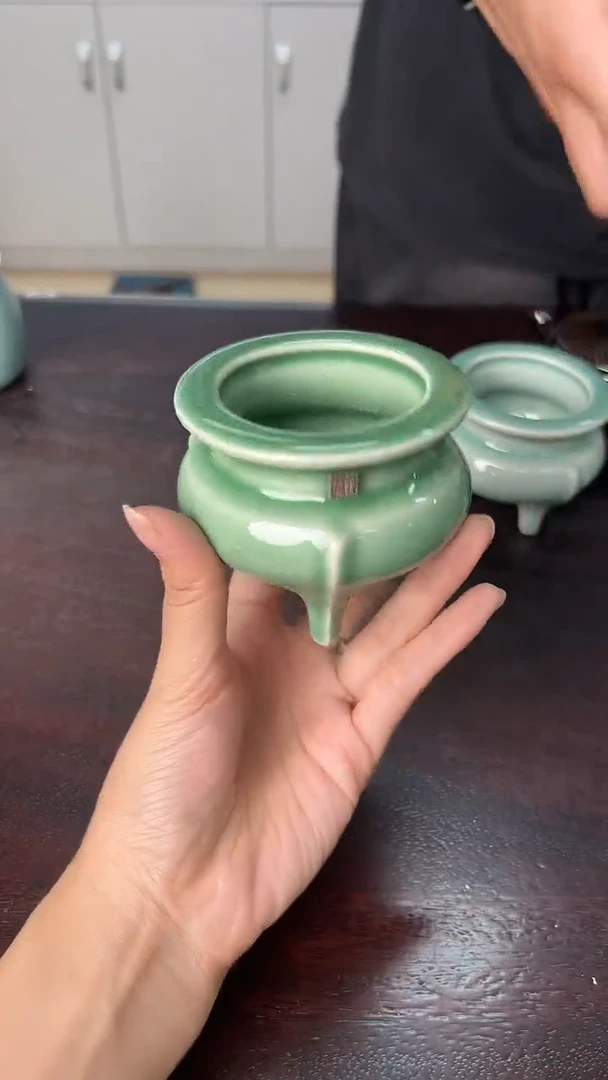 龙泉云间青瓷小米茶器