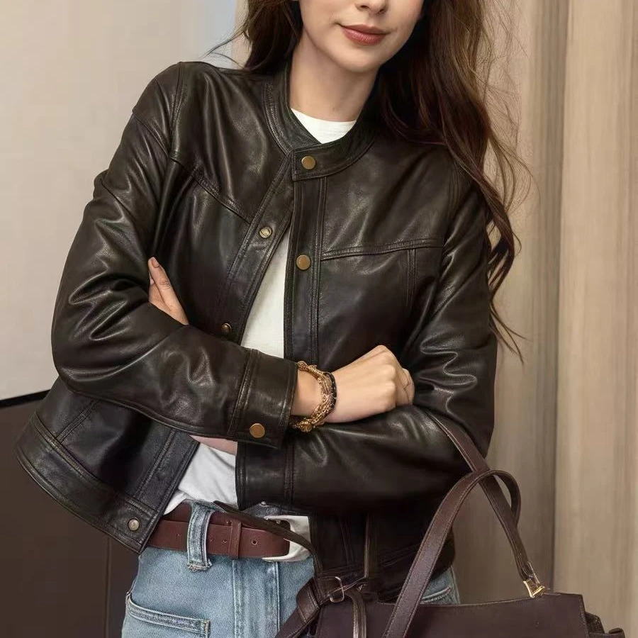 2025春秋新款皮衣女修身韩版短款外套机车服皮夹克外套秋冬皮衣潮