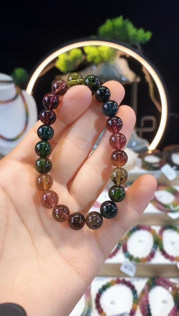 手链未镶嵌碧玺素圈颜色微差