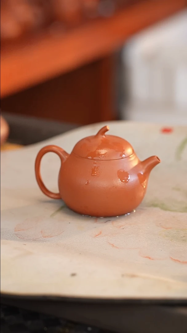茶壶紫砂全手 大红袍 茄瓜 150cc