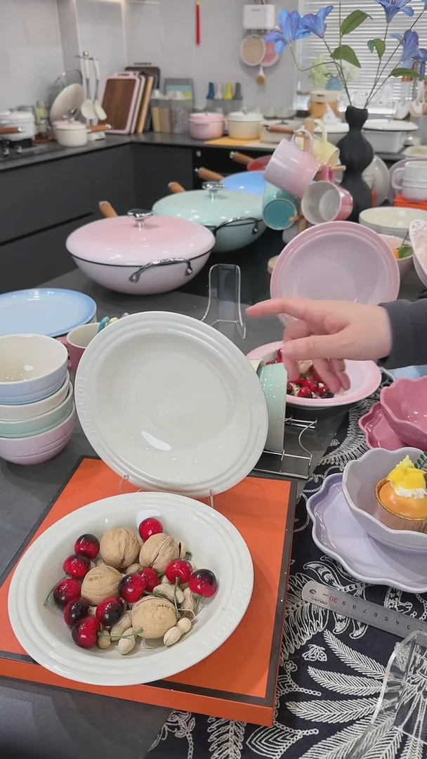 【闪购商品】瓷【2个装】奶油白草帽盘-20cm