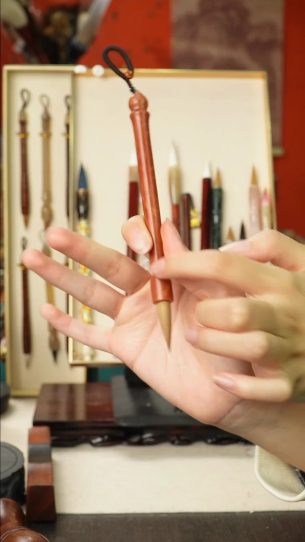 孤品高货毛笔链接 清水试笔 蘸墨不退