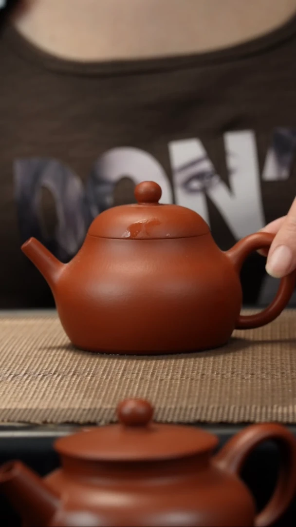 茶壶紫砂朱泥点汤君德150CC微瑕