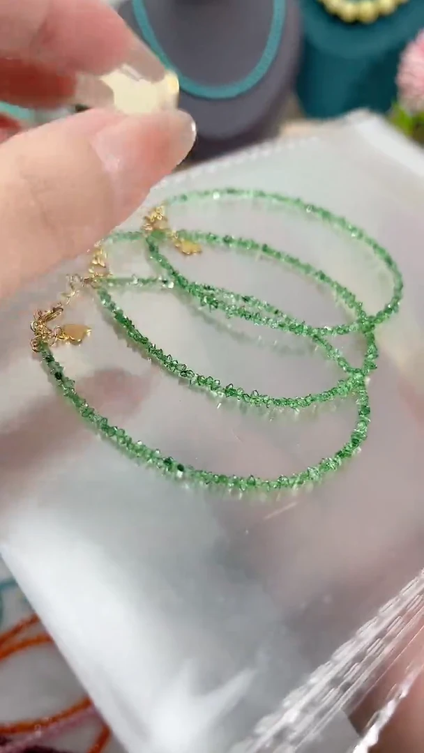 【闪购商品】钻石手链银S925镶嵌绿