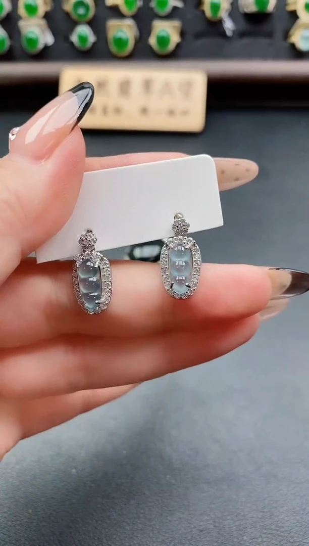 银S925镶嵌戒指翡翠1