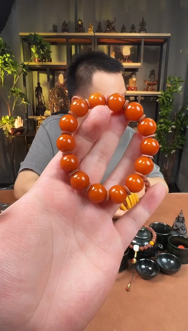 手串蜜蜡未镶嵌老蜡串14+