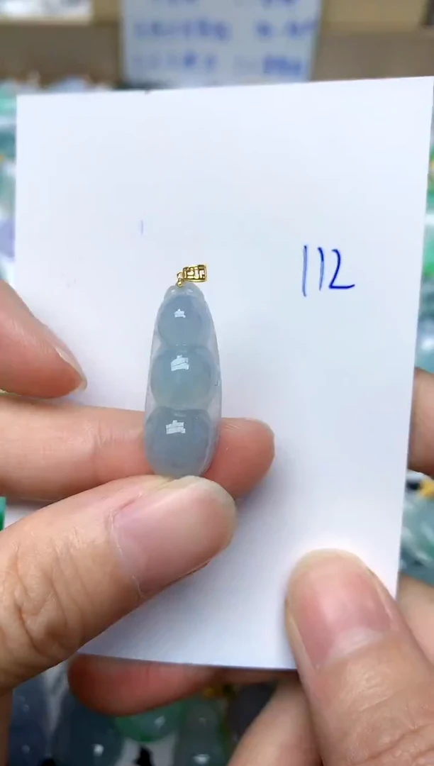 【闪购商品】翡翠颈饰18K金镶嵌112天然A货翡翠