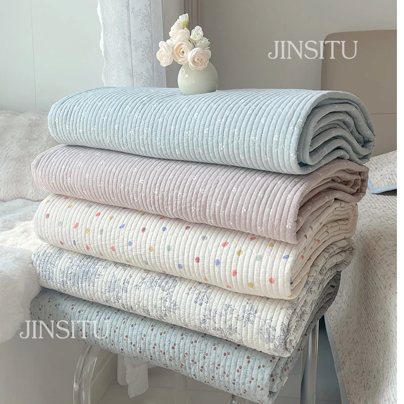 纯棉床盖三件套全棉夹棉单件床单榻榻米炕盖防滑2025新款四季通用