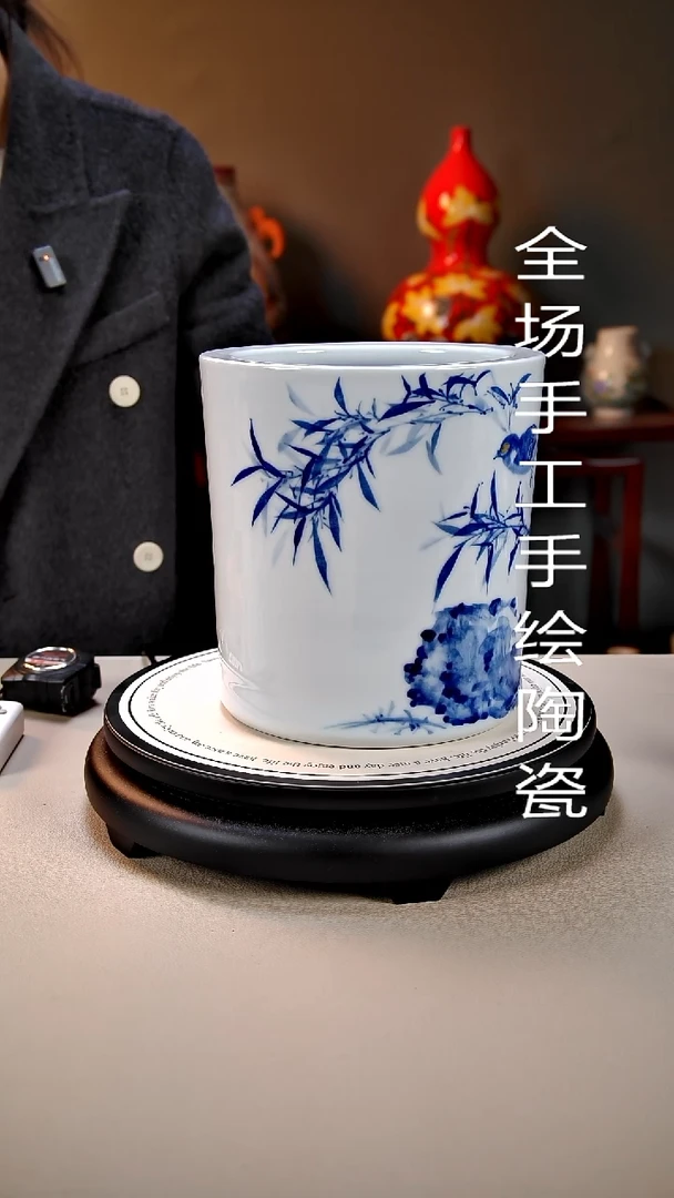 摆件陶景德镇手绘陶瓷