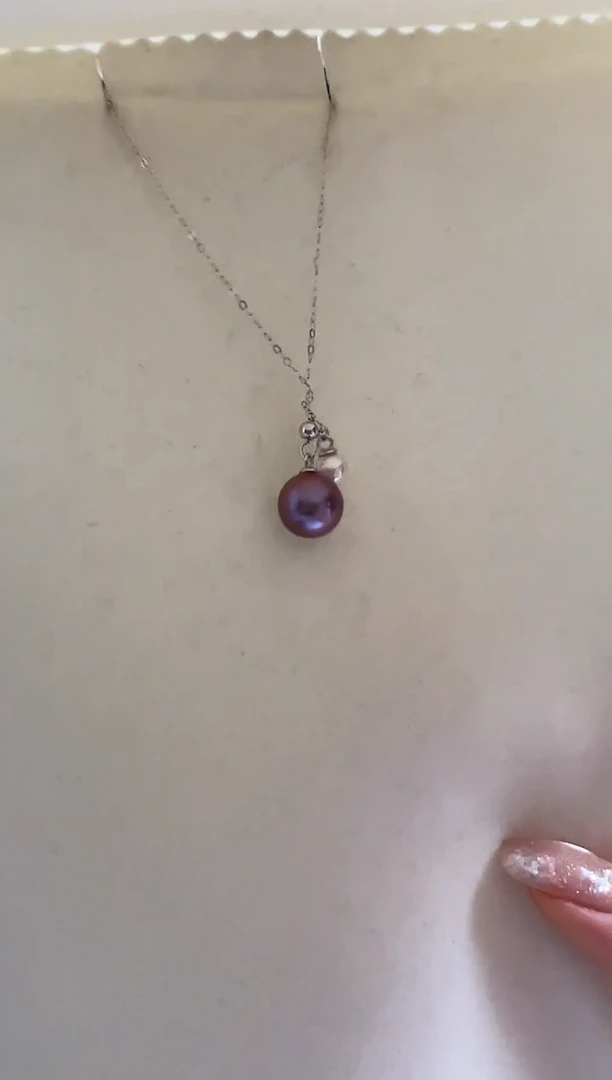 银S925镶嵌淡水珍珠DA 双珠Y链 5-10 xb033