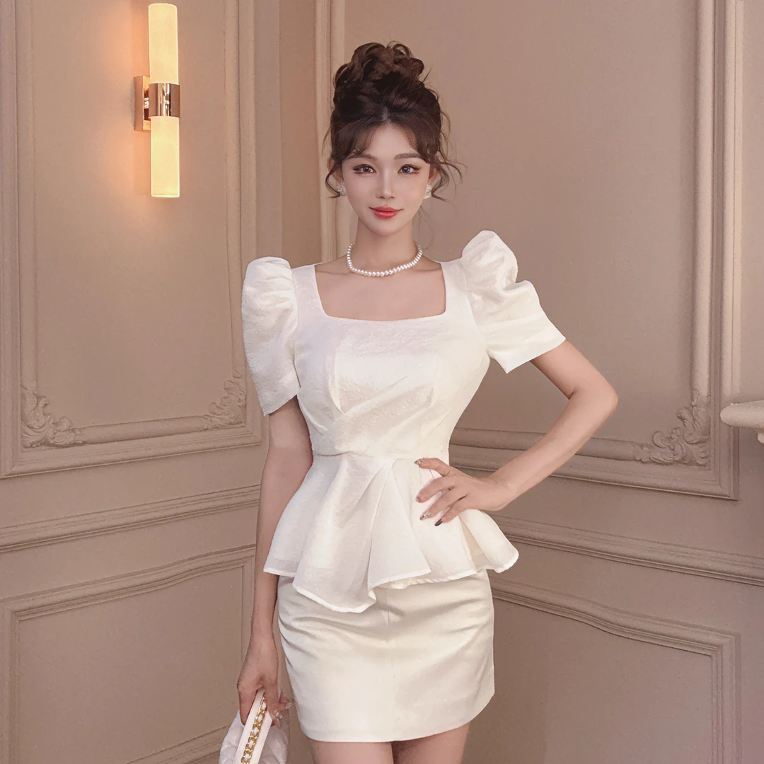 【CC专属】气质优雅显瘦时尚白色夏季小众上衣-31279