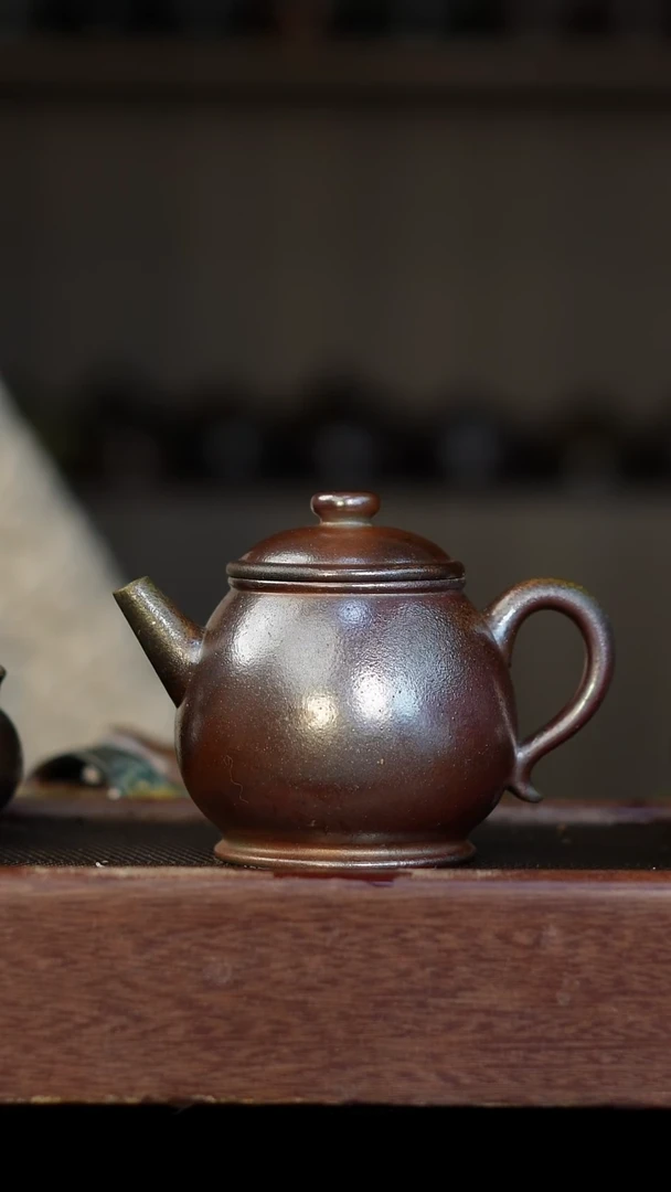 茶壶紫砂柴烧紫砂天青高潘200cc