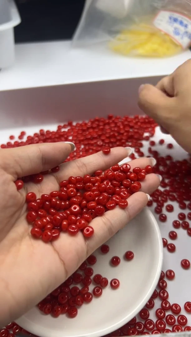 南红玛瑙未镶嵌颈饰w2256锦红南红隔片6*3mm*50颗