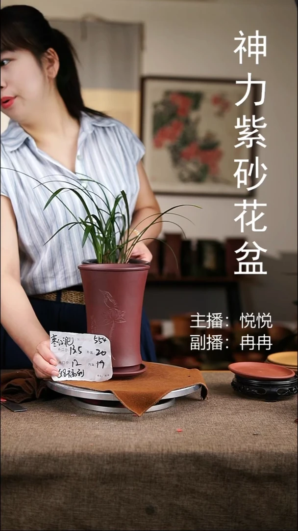 紫砂花盆花卉工艺554+z