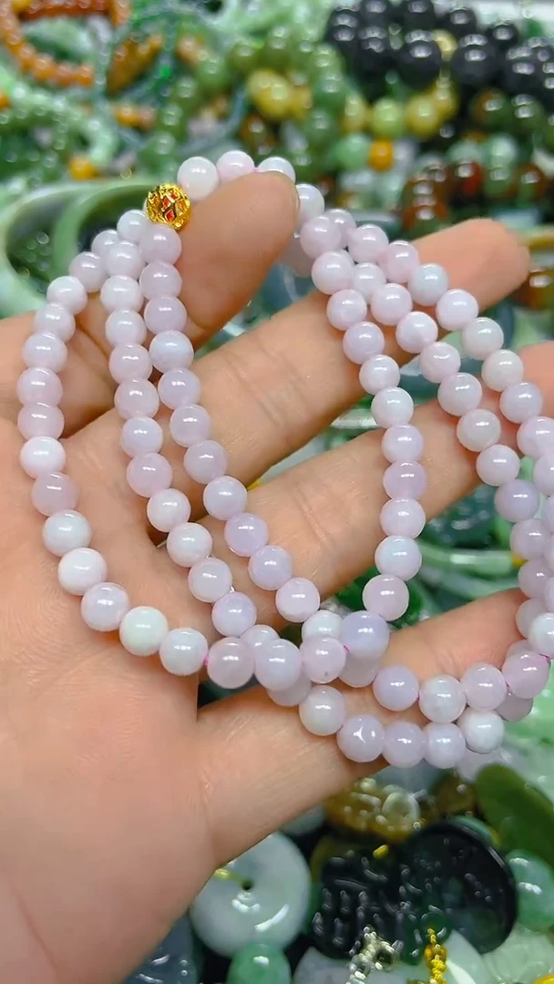 颈饰未镶嵌翡翠6mm/ T /翡翠A货，一件也是批发价