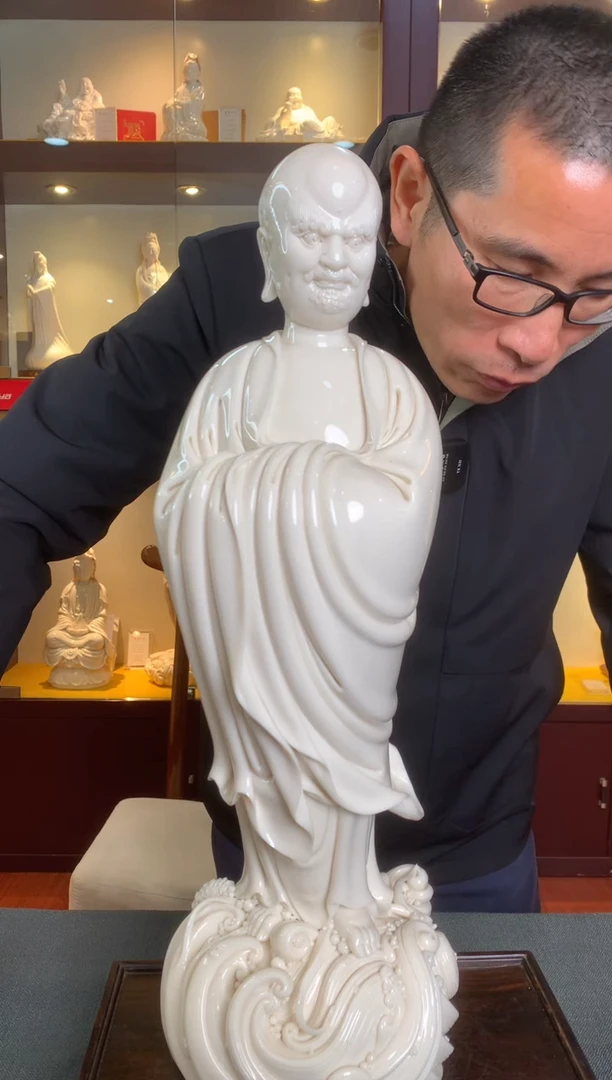 【闪购商品】摆件渡江达摩  德化白瓷