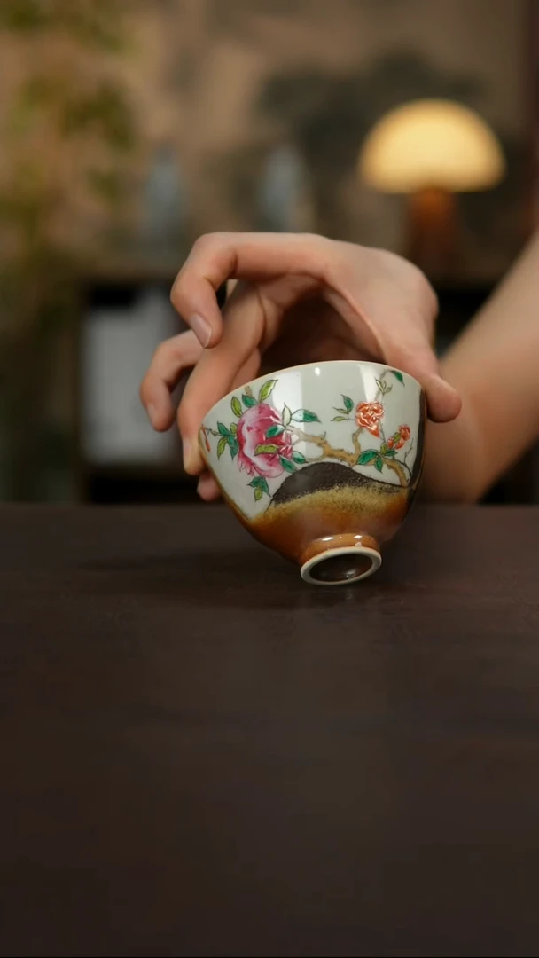 景德镇陶瓷杯碗柴烧多人
