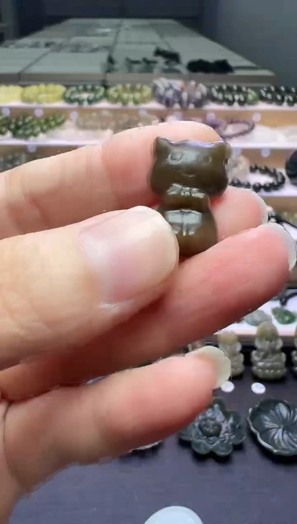 颈饰未镶嵌和田玉121号链接绑好绳子配和田玉顶珠