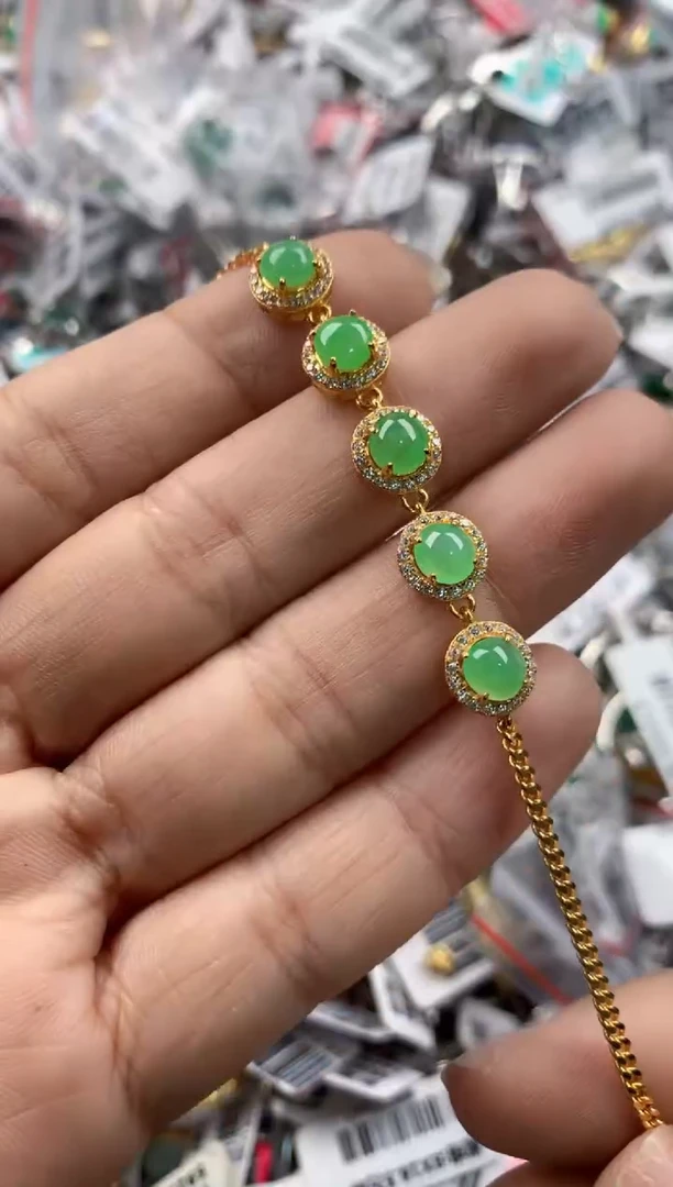 银S925镶嵌戒指翡翠999----6
