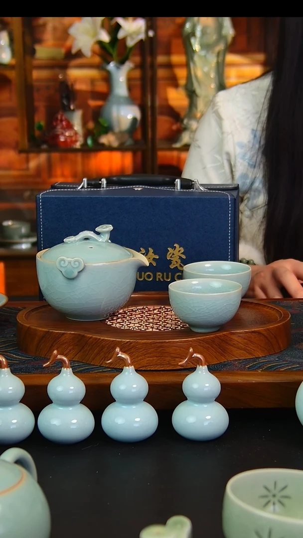 瓷片全品仿古釉如意快客套